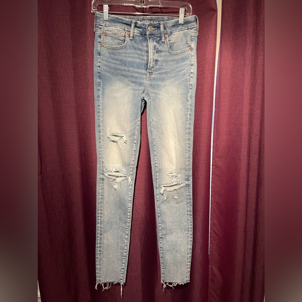 American Eagle, size 6 L, THE LU(X)E JEANS hi-rise jegging